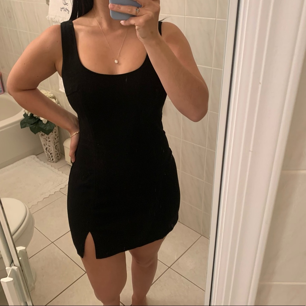 Little Black Denim Dress
